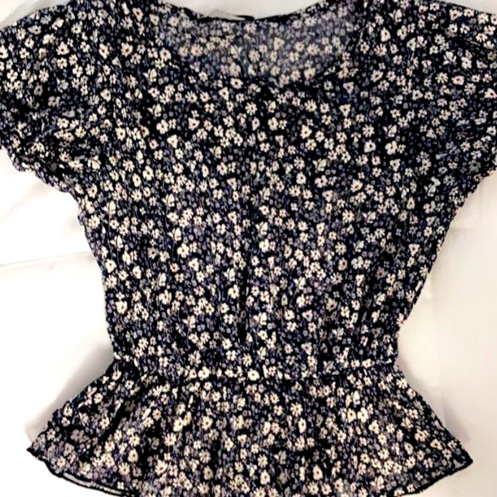 Floral transparent top